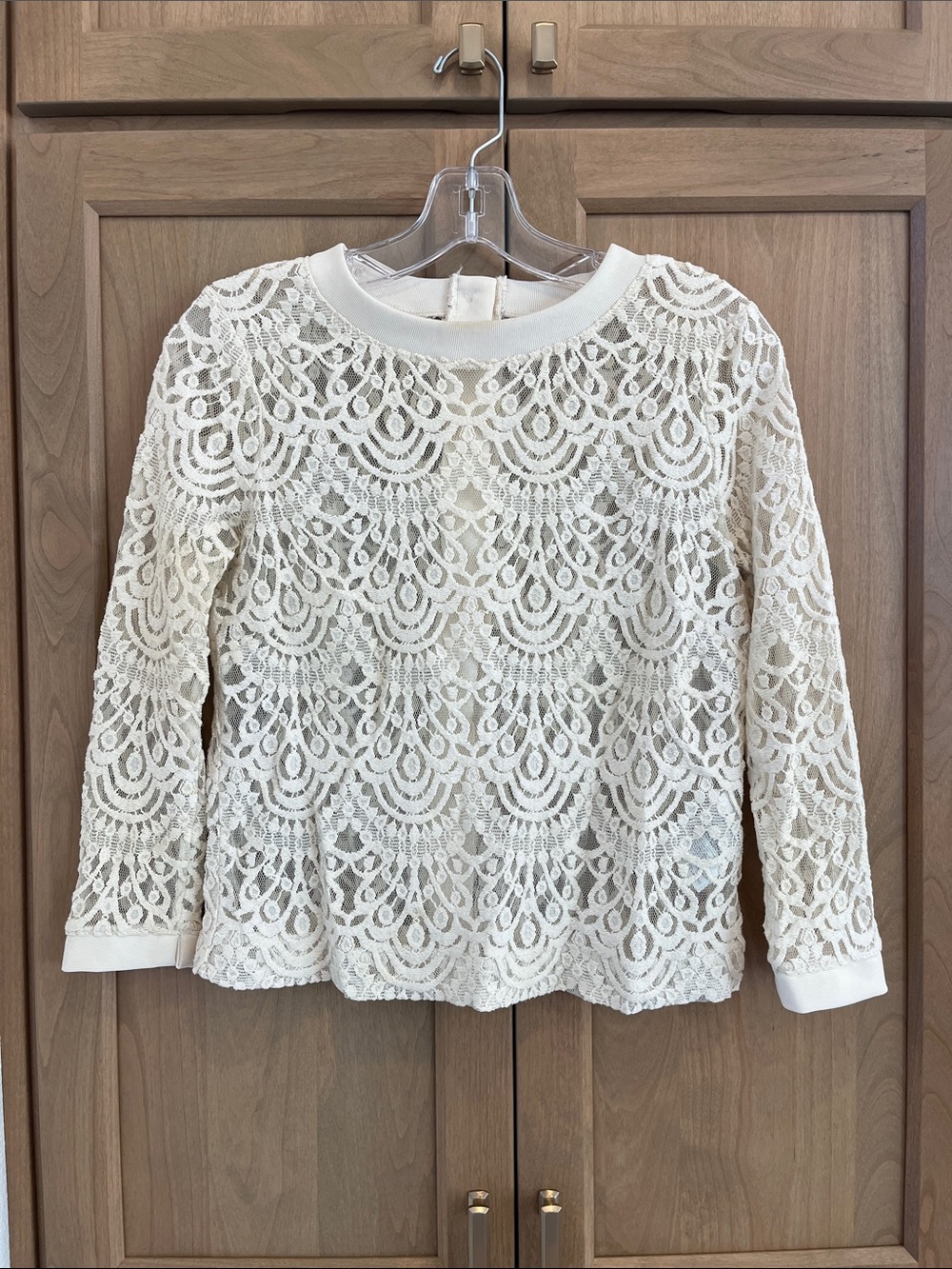 Banana Republic Cream Lace Top